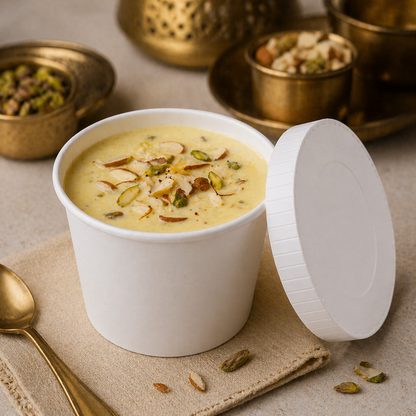 300ML Paper Container with Paper Lid - Pack of 25 Pieces