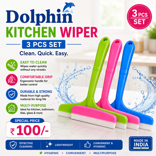 Dolphin Kitchen Wiper – 3 Pcs Set | Multicolor Table, Kitchen Table Wiper