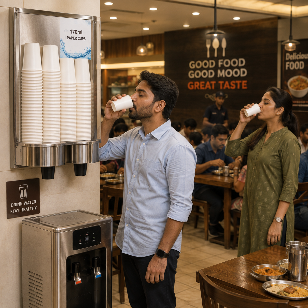 170ML Plain White Paper Cup – Pack of 50 - 177 GSM | Premium Disposable Coffee, Tea & Water Cup