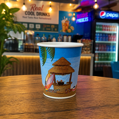 200ML Premium Paper Glasses | Printed Disposable Cups | Pack of 50