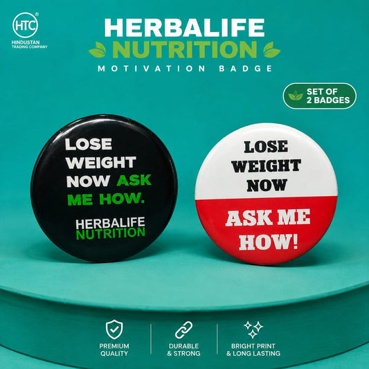 Herbalife Nutrition Motivation Badges – Set of 2 | Premium Quality | ₹25/- per Set | Bulk Orders Accepted
