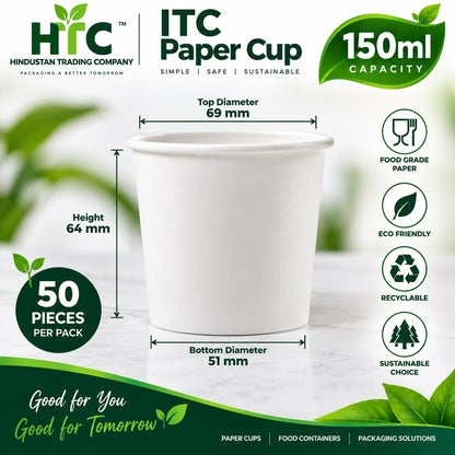 ITC 150ml Paper Ice Cream Cup with Lid – Pack of 50 Pieces