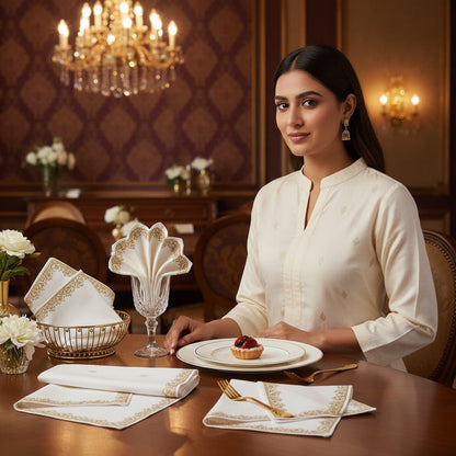 Premium 2-Ply Plain Paper Napkins 40×40 CM | Soft, Absorbent & Hygienic